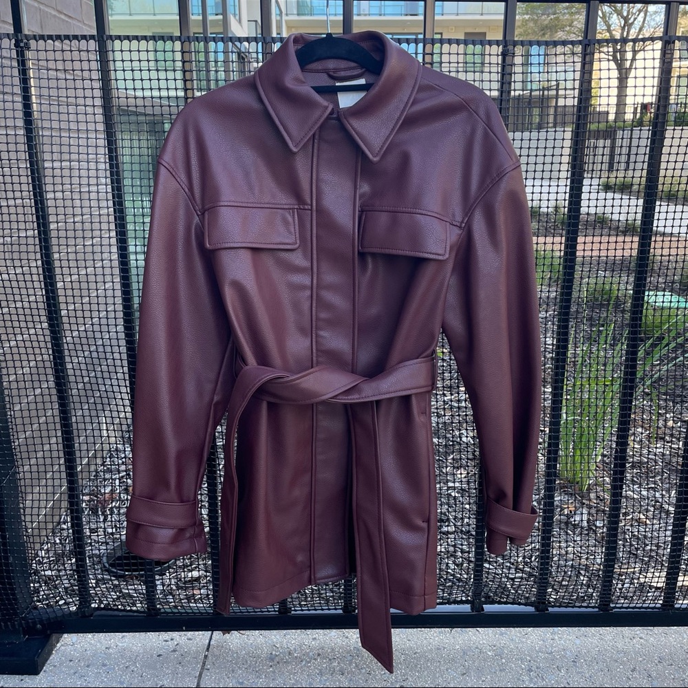 Maroon Leather Jacket